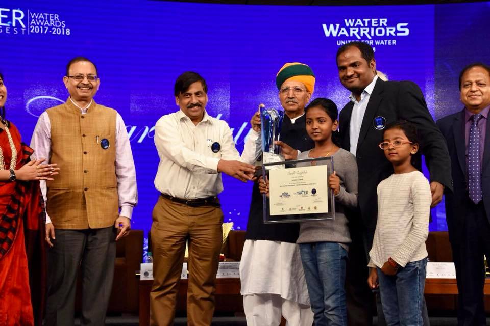 No.1 Tanks manufacturer award winner from Central Minster, Shri Arjun Rammmgwal, by water digest and UNESCO.